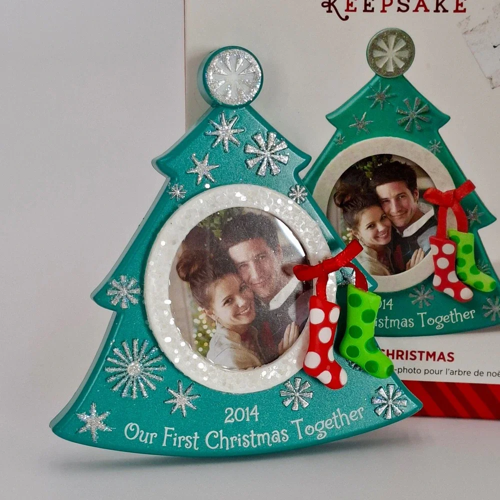 Hallmark Keepsake 2014 Our First Christmas Together Photo Frame Ornament Boxed
